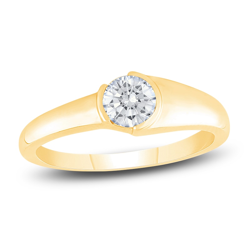 Diamond Solitaire Engagement Ring 1/2 ct tw Round 14K Yellow Gold (I/SI2)