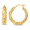 Thumbnail Image 0 of Textured Hoop Earrings 14K Yellow Gold