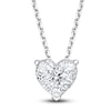 Thumbnail Image 0 of Diamond Heart Pendant Necklace 1/3 ct tw 10K White Gold