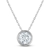 Thumbnail Image 0 of Certified Diamond Bezel-Set Solitaire Necklace 1 ct tw 14K White Gold 18" (I1/I)