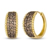 Thumbnail Image 2 of Le Vian Dolce D'Oro Chocolate Diamond Earrings 1-5/8 ct tw 14K Honey Gold