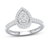 Thumbnail Image 0 of Diamond Promise Ring 1/2 ct tw Pear/Round 10K White Gold