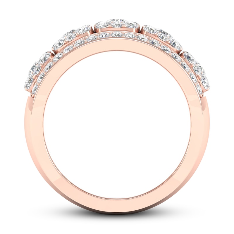 Diamond Anniversary Ring 1-1/2 ct tw 14K Rose Gold