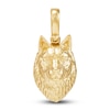Thumbnail Image 0 of LUSSO by Italia D'Oro Men's Solid Wolf Charm 14K Yellow Gold