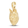Thumbnail Image 1 of LUSSO by Italia D'Oro Men's Solid Wolf Charm 14K Yellow Gold