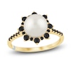 Thumbnail Image 0 of Pnina Tornai Freshwater Cultured Pearl & Black Diamond Ring 1/2 ct tw 14K Yellow Gold