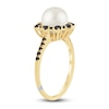 Thumbnail Image 1 of Pnina Tornai Freshwater Cultured Pearl & Black Diamond Ring 1/2 ct tw 14K Yellow Gold