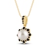 Thumbnail Image 1 of Pnina Tornai Freshwater Cultured Pearl & Black Diamond Pendant Necklace 1/2 ct tw 14K Yellow Gold