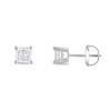 Thumbnail Image 1 of Certified Diamond Solitaire Earrings 3/4 ct tw Princess 14K White Gold (I1/I)