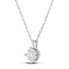 Thumbnail Image 1 of Diamond Solitaire Necklace 1/2 ct tw Round 14K White Gold (I2/I)