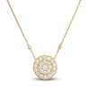 Thumbnail Image 0 of Crivelli Diamond Disk Pendant Necklace 1-3/8 ct tw Round 18K Yellow Gold 18"