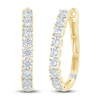 Thumbnail Image 1 of Pnina Tornai Diamond Hoop Earrings 1 ct tw Round 14K Yellow Gold