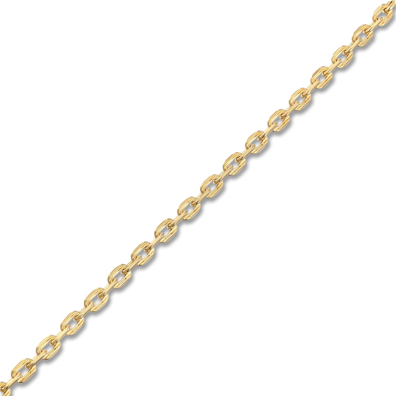 LUSSO by Italia D'Oro Men's Solid Anchor Chain Necklace 14K Yellow Gold 20" 5.1mm