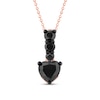 Thumbnail Image 0 of Pnina Tornai Black Diamond Necklace 1 ct tw Heart/Round 14K Rose Gold