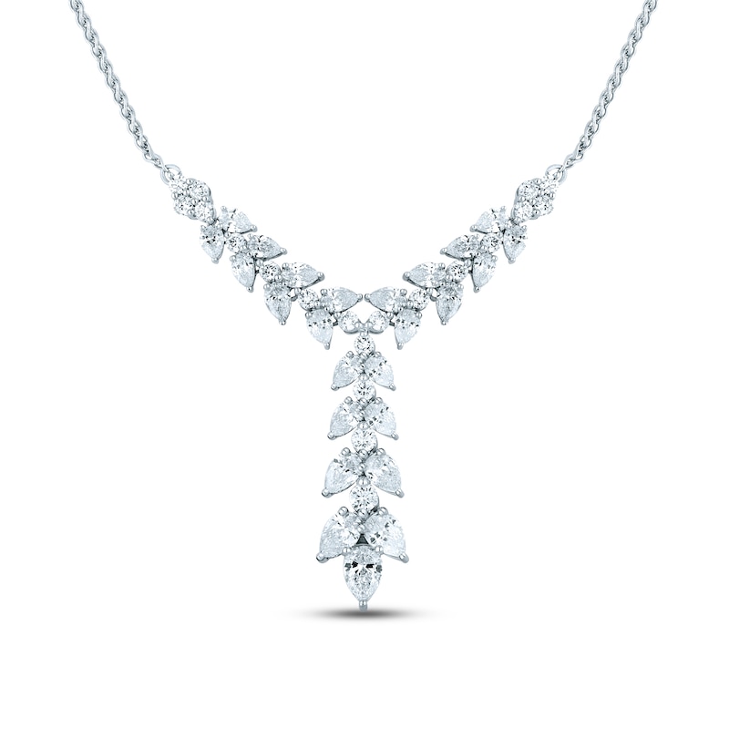 Pnina Tornai Diamond Necklace 2 ct tw Pear/Round 14K White Gold