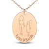 Thumbnail Image 0 of Personalized High-Polish Oval Pendant Necklace 14K Rose Gold 18"