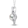 Thumbnail Image 1 of Yoko London Akoya Cultured Pearl Necklace 3/8 ct tw Diamonds 18K White Gold 18"