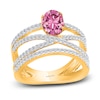 Thumbnail Image 0 of Kallati Natural Pink Sapphire & Diamond Ring 1/4 ct tw 14K Yellow Gold