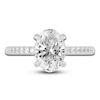 Thumbnail Image 2 of Lab-Created Diamond Engagement Ring 2-1/4 ct tw Oval/Round 14K White Gold