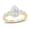 Thumbnail Image 0 of Pnina Tornai Lab-Created Diamond Engagement Ring 2 ct tw Pear/Round 14K Yellow Gold