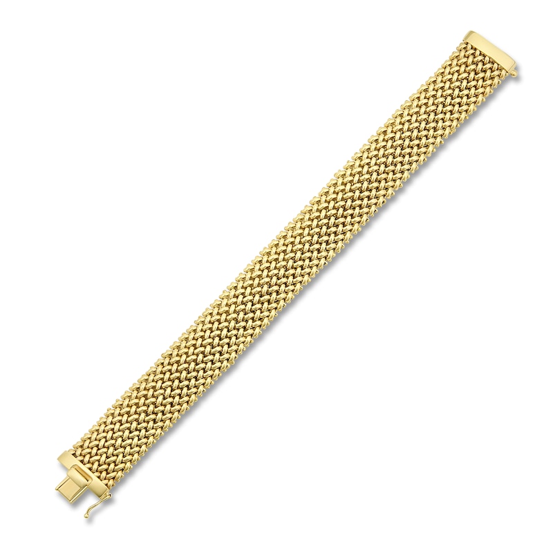 LUXE by Italia D'Oro Riso Bracelet 18K Yellow Gold 7.25" 18.0mm