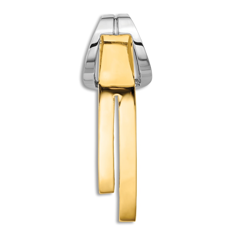 High-Polish Knot Slide Charm 14K Two-Tone Gold