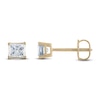 Thumbnail Image 1 of Diamond Solitaire Stud Earrings 1/2 ct tw Princess 14K Yellow Gold (I1/I)