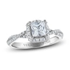 Thumbnail Image 0 of Vera Wang WISH Diamond Engagement Ring 1-1/5 ct tw Princess/Round 14K White Gold