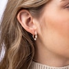 Thumbnail Image 2 of Yoko London Akoya Cultured Pearl Hoop Earrings 1/6 ct tw Diamonds 18K Yellow Gold