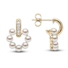 Thumbnail Image 1 of Yoko London Akoya Cultured Pearl Earrings 1/8 ct tw Diamonds 18K Yellow Gold