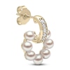 Thumbnail Image 2 of Yoko London Akoya Cultured Pearl Earrings 1/8 ct tw Diamonds 18K Yellow Gold