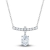 Thumbnail Image 0 of Vera Wang WISH Lab-Created Diamond Necklace 1-1/2 ct tw Oval/Round 14K White Gold 19"