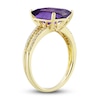Thumbnail Image 5 of Natural Amethyst Ring, Earring & Necklace Set 1/5 ct tw Diamonds 10K Yellow Gold
