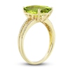 Thumbnail Image 5 of Natural Peridot Ring, Earring & Necklace Set 1/5 ct tw Diamonds 10K Yellow Gold