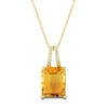 Thumbnail Image 1 of Natural Citrine Ring, Earring & Necklace Set 1/5 ct tw Emerald 10K Yellow Gold