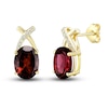 Thumbnail Image 2 of Natural Garnet Ring, Earring & Necklace Set 1/5 ct tw Diamonds 10K Yellow Gold