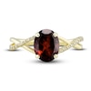 Thumbnail Image 4 of Natural Garnet Ring, Earring & Necklace Set 1/5 ct tw Diamonds 10K Yellow Gold