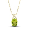 Thumbnail Image 1 of Natural Peridot Ring, Earring & Necklace Set 1/5 ct tw Emerald 10K Yellow Gold