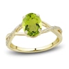 Thumbnail Image 3 of Natural Peridot Ring, Earring & Necklace Set 1/5 ct tw Emerald 10K Yellow Gold