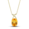 Thumbnail Image 1 of Natural Citrine Ring, Earring & Necklace Set 1/5 ct tw Diamonds 10K Yellow Gold