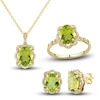 Thumbnail Image 0 of Natural Peridot Ring, Earring & Necklace Set 1/3 ct tw Emerald 10K Yellow Gold