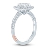 Thumbnail Image 1 of Pnina Tornai Diamond Engagement Ring 1-1/3 ct tw Emerald/Baguette/ Round 14K White Gold