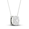Thumbnail Image 1 of Lab-Created Diamond Necklace 7/8 ct tw Round 14K White Gold