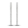 Thumbnail Image 2 of Lab-Created Diamond Earrings 1 ct tw Round 14K White Gold