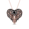 Thumbnail Image 0 of Pnina Tornai Black Diamond Necklace 1-3/8 ct tw Heart/Round 14K Rose Gold 18"