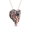 Thumbnail Image 1 of Pnina Tornai Black Diamond Necklace 1-3/8 ct tw Heart/Round 14K Rose Gold 18"