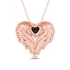 Thumbnail Image 3 of Pnina Tornai Black Diamond Necklace 1-3/8 ct tw Heart/Round 14K Rose Gold 18"
