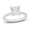Thumbnail Image 0 of Lab-Created Diamond Engagement Ring 2-1/4 ct tw Princess/Round 14K White Gold