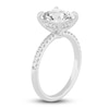 Thumbnail Image 1 of Lab-Created Diamond Engagement Ring 2-1/4 ct tw Princess/Round 14K White Gold