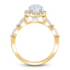 Thumbnail Image 1 of Lab-Created Diamond Engagement Ring 2-1/4 ct tw Pear/Round 14K Yellow Gold